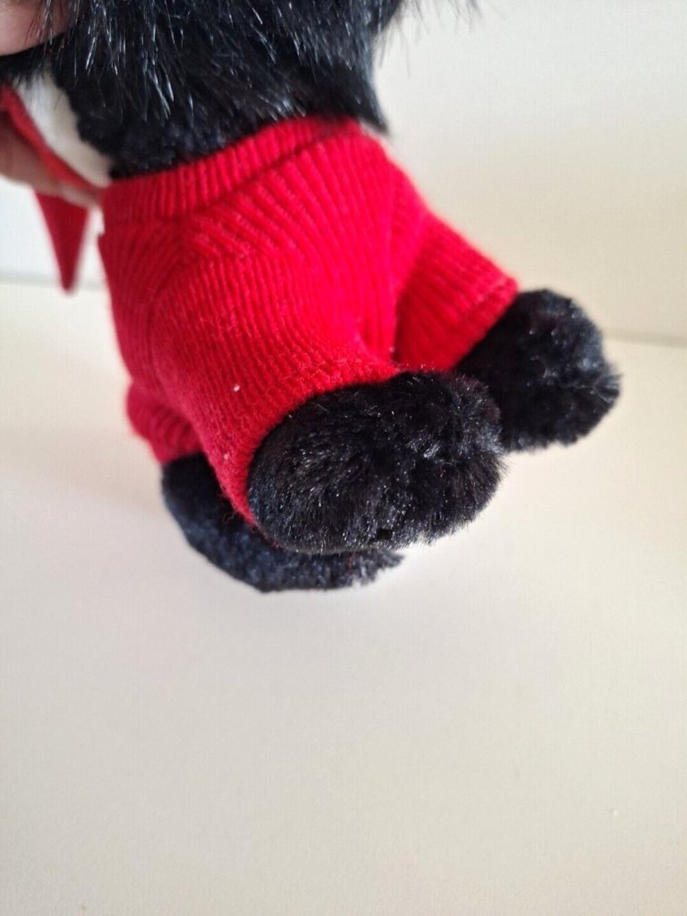Christmas Terrier Scottie Dog Santa Sweater Hat Bestever Holiday Black Plush - Picture 8 of 10